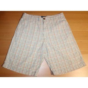 Mens American Eagle Shorts Sz: 33 Plaids Beige Bermuda Chino Flat Front Pockets